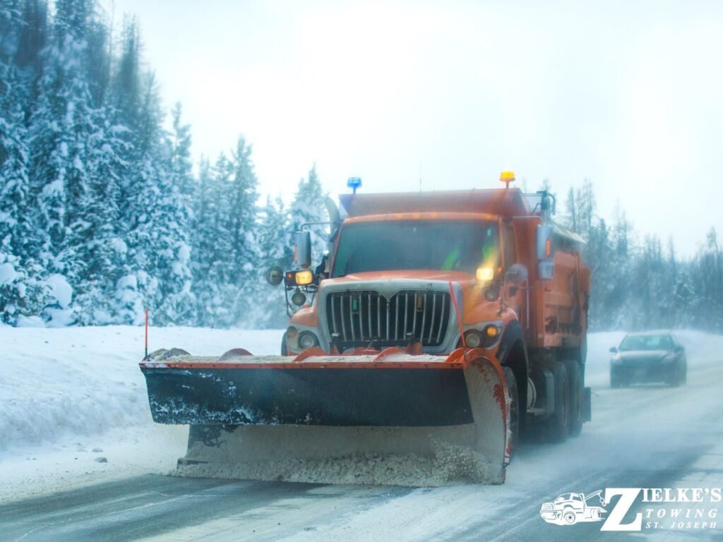Zielke Towing St Joseph MI winter tow truck service I-94 Berrien County lake effect snow emergency 49085